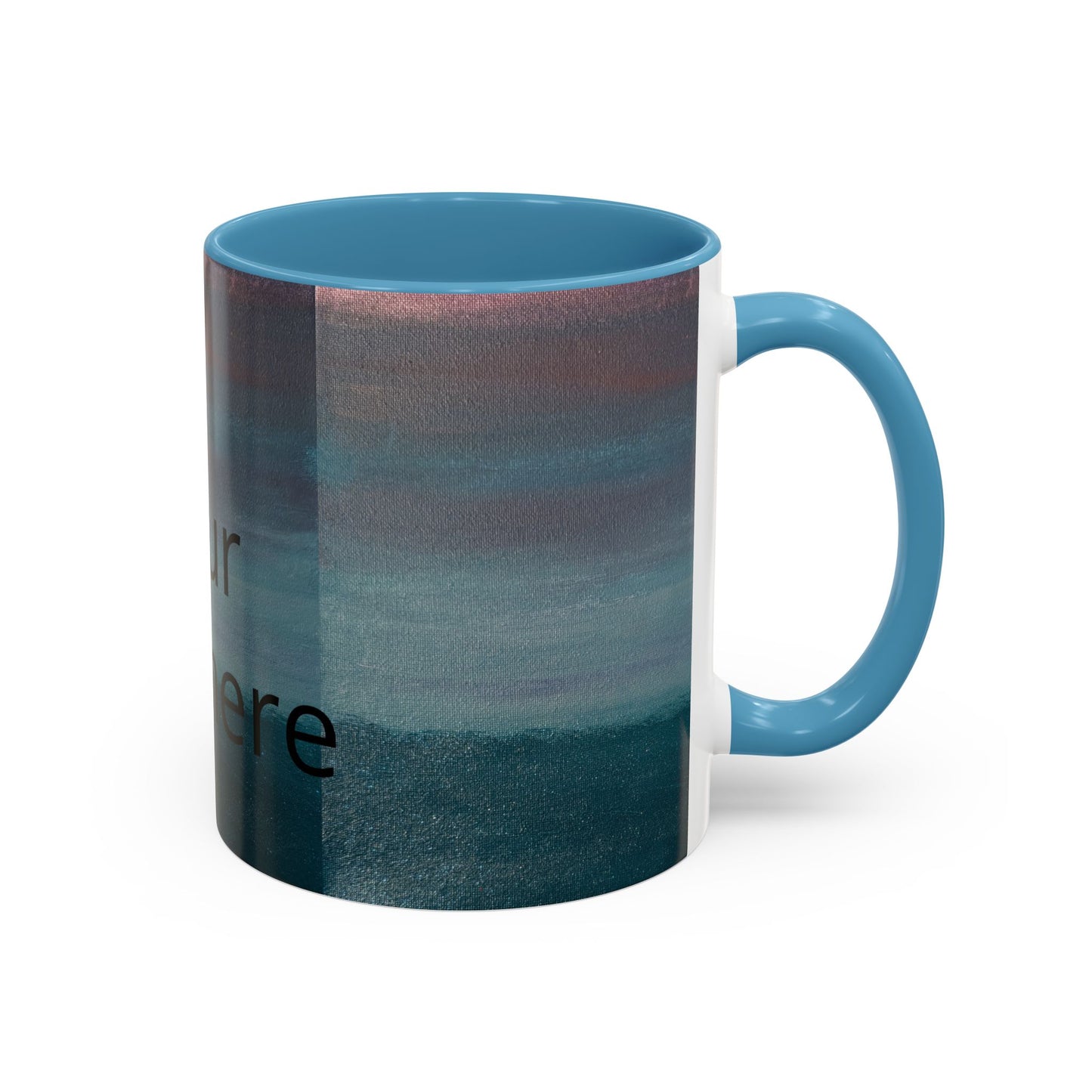 Personalized Accent Coffee Mug — Custom Wraparound Artwork (11/15oz)