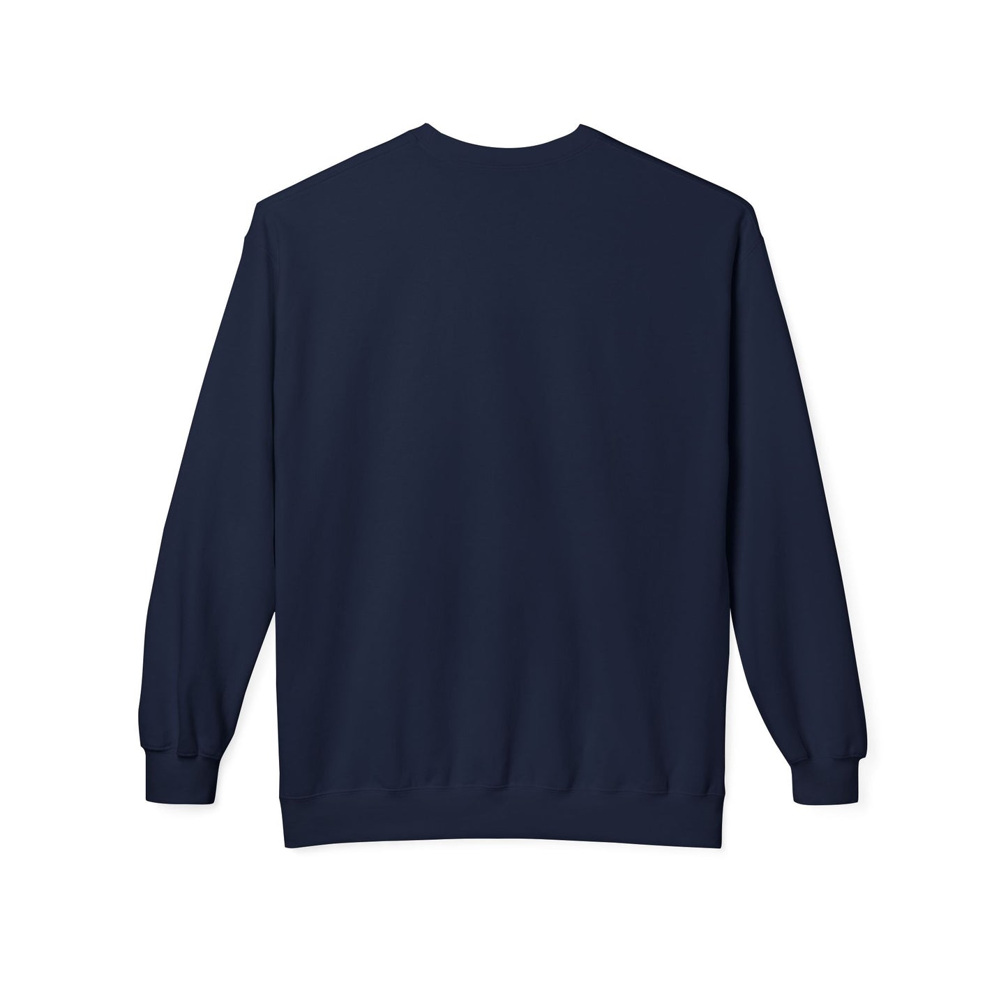 Cosmic Current Crewneck Sweatshirt — Minimal Dark Moon Oval Graphic