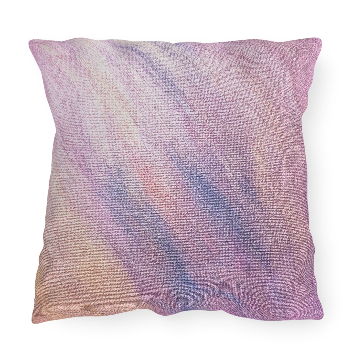 "Dreamwave Drift" Outdoor Pillow — Blush Lavender Ombre Patio Cushion
