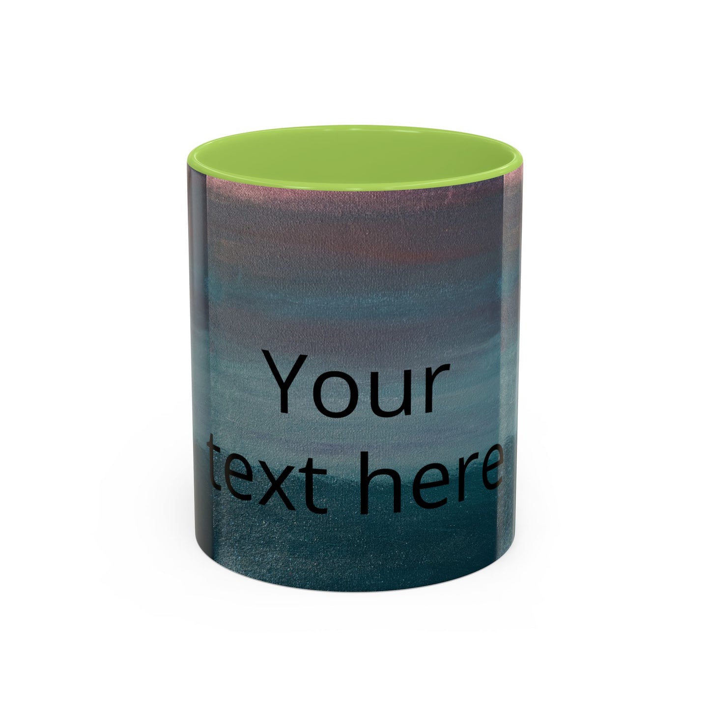 Personalized Accent Coffee Mug — Custom Wraparound Artwork (11/15oz)