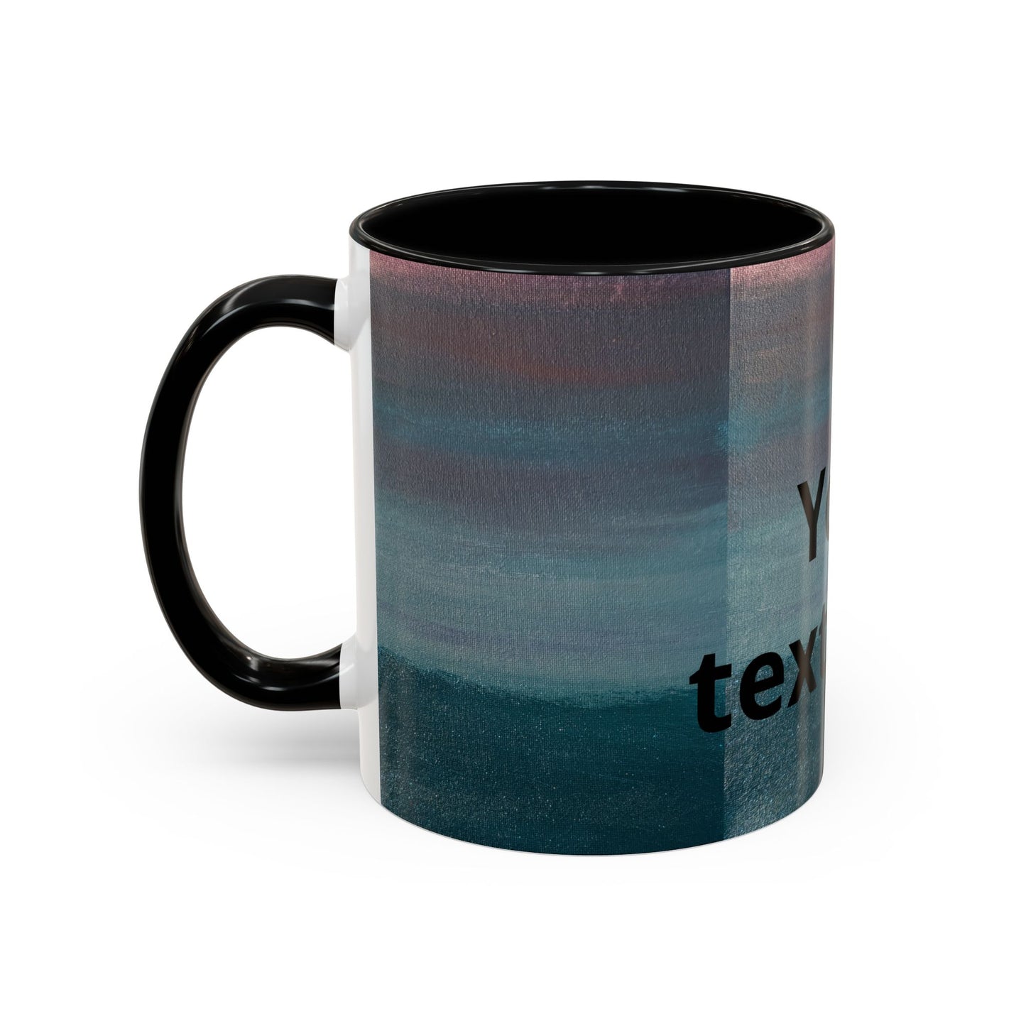 Personalized Accent Coffee Mug — Custom Wraparound Artwork (11/15oz)