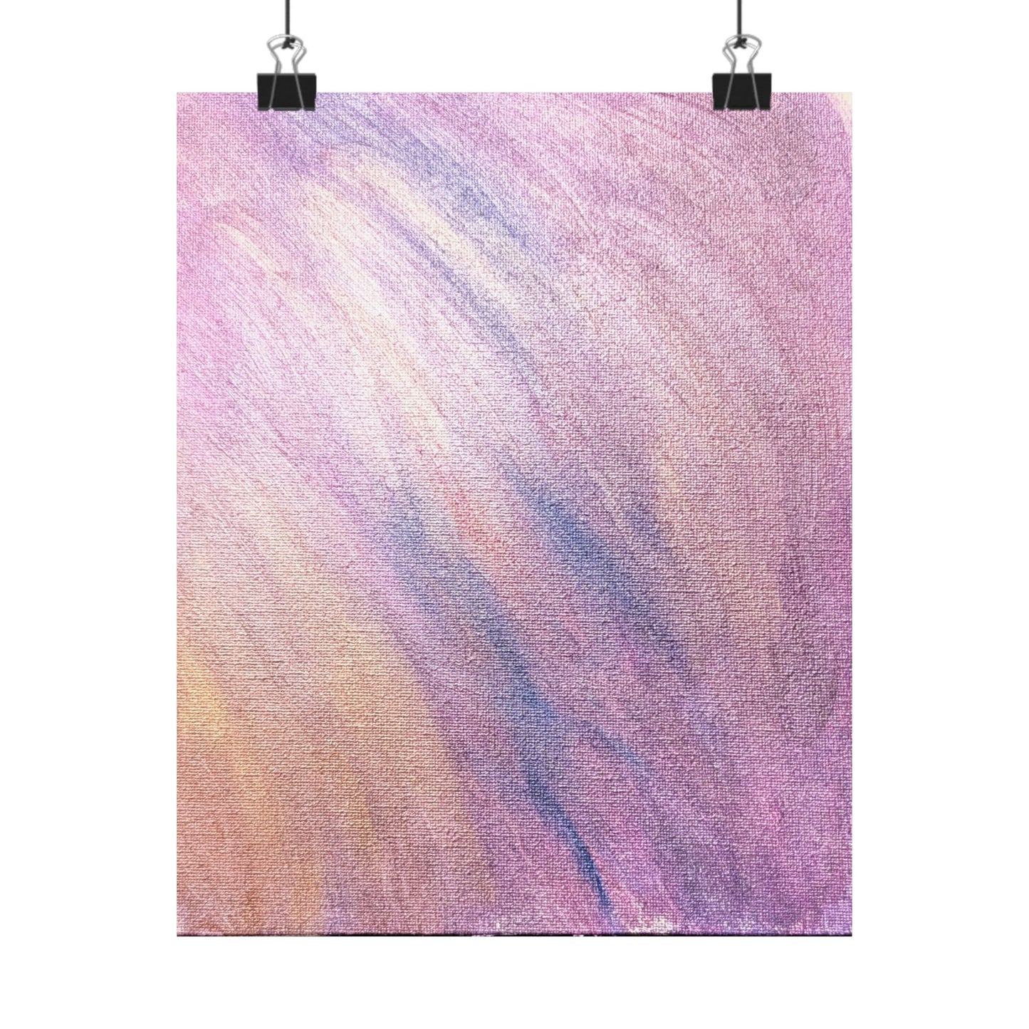 "Dreamwave Drift" Moody Abstract Art Matte Poster — Purple Pink Wall Art (Vertical)