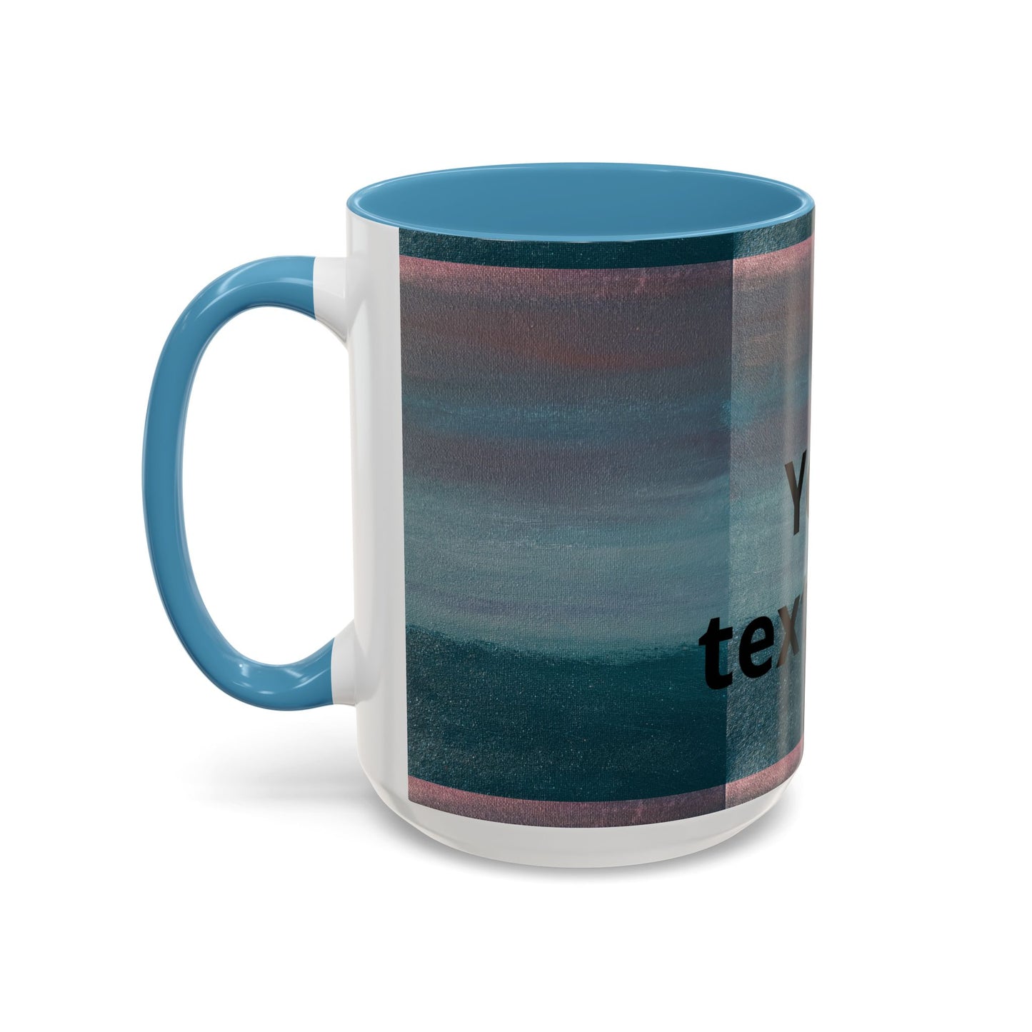 Personalized Accent Coffee Mug — Custom Wraparound Artwork (11/15oz)