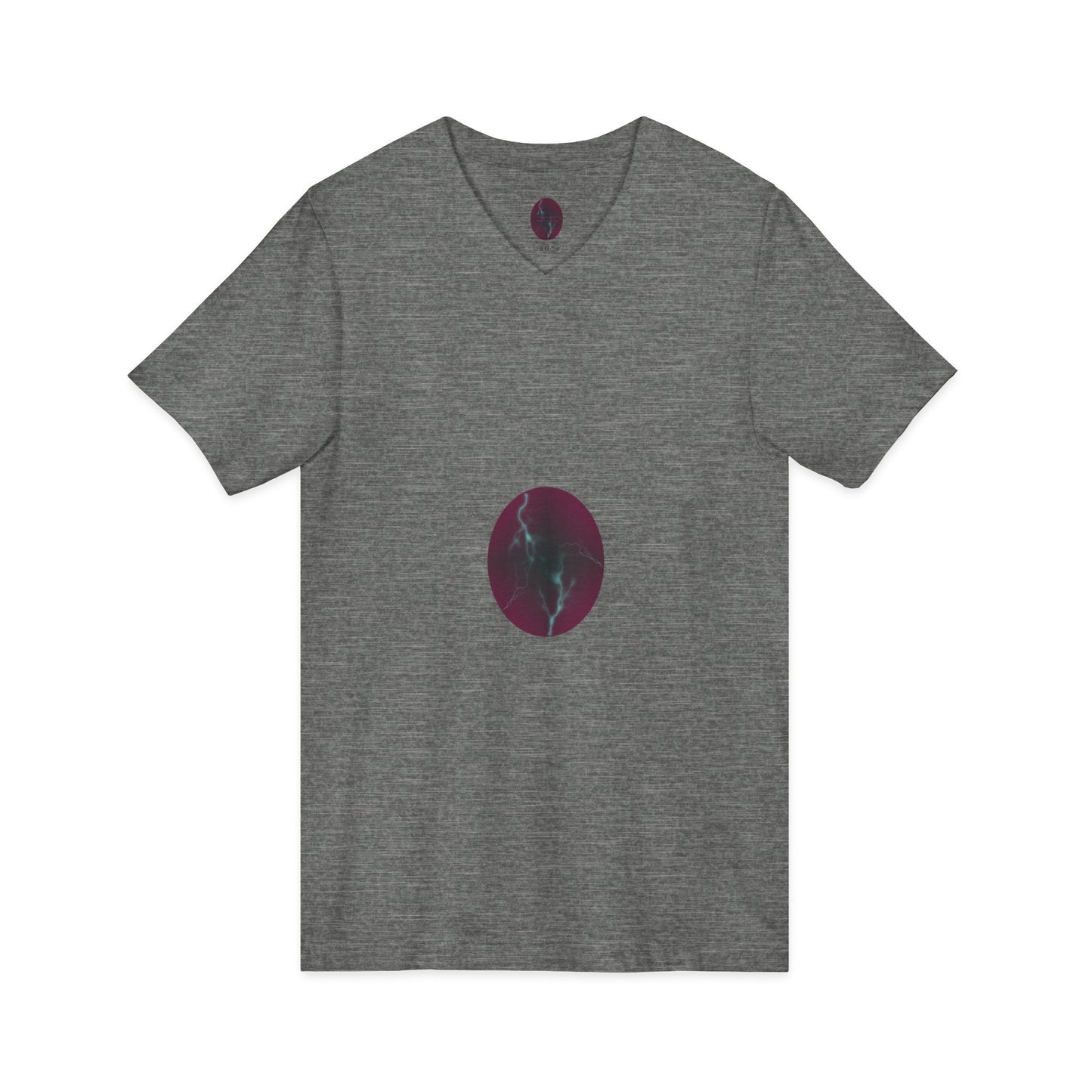 Cosmic Current – Dreamy Electric Magenta & Blue Abstract Women’s V-Neck T‑Shirt
