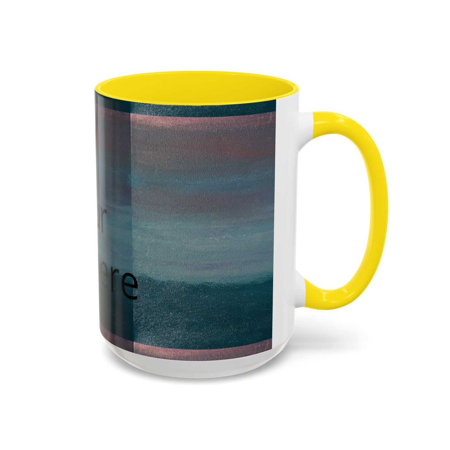 Personalized Accent Coffee Mug — Custom Wraparound Artwork (11/15oz)