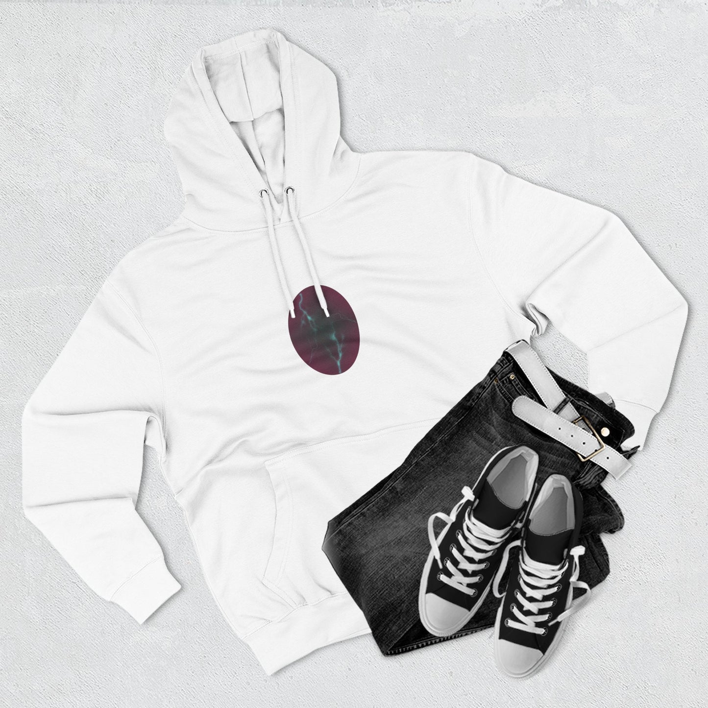 Cosmic Current – Dreamy Abstract Electric Flow Unisex Hoodie Sweatshirt