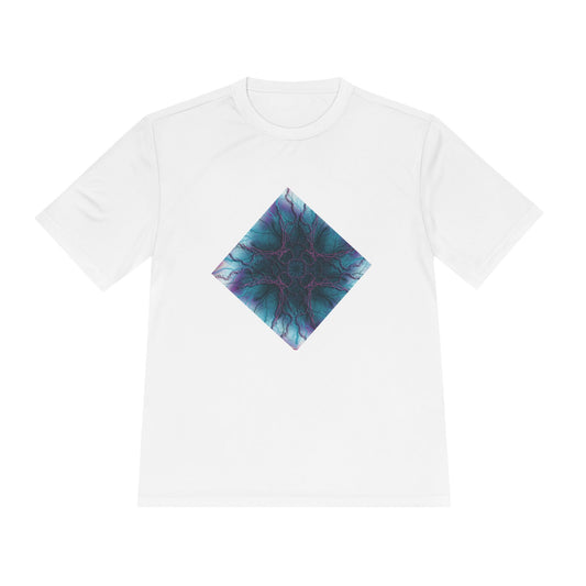 Mystic Bloom Teal & Purple Mandala Graphic Moisture-Wicking Tee