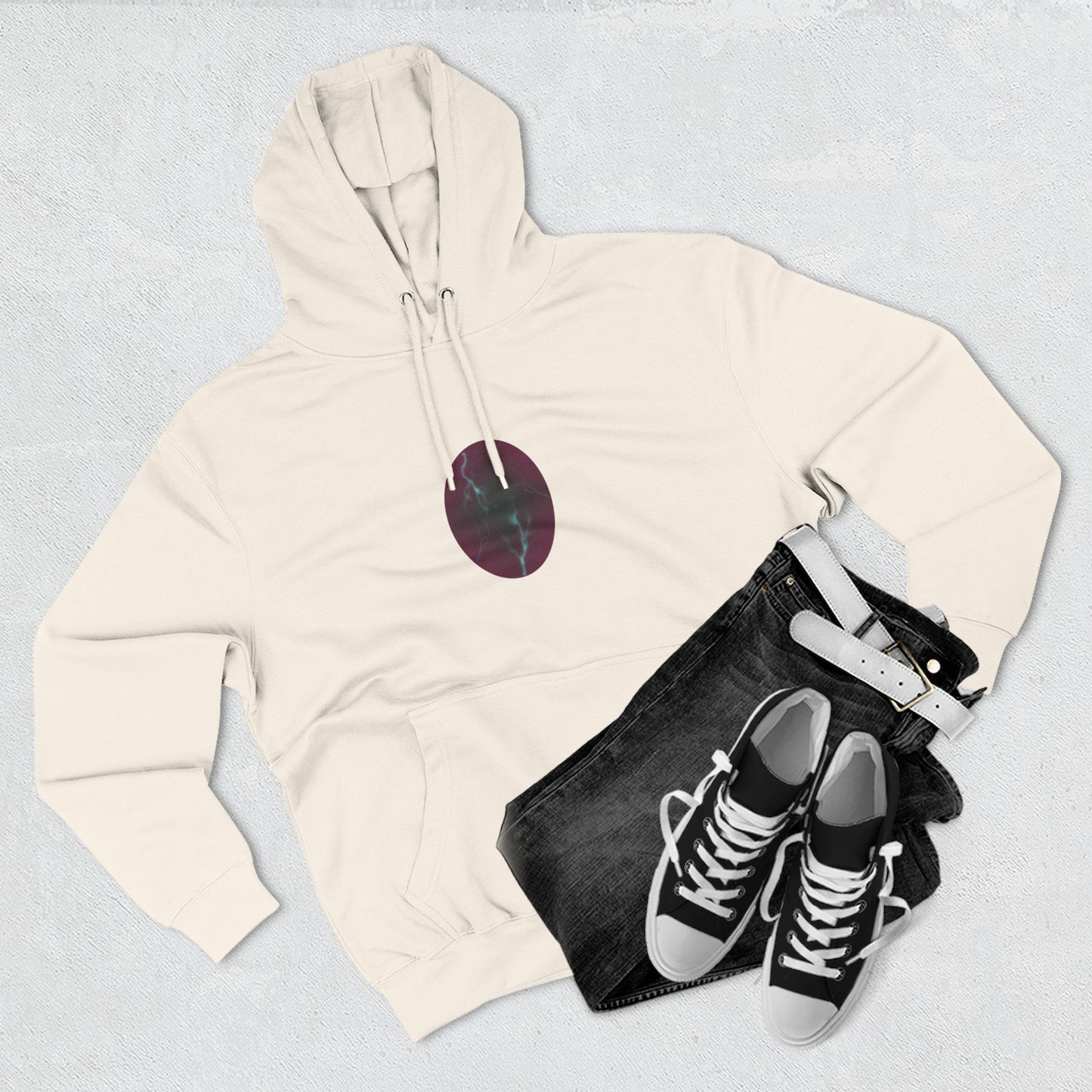 Cosmic Current – Dreamy Abstract Electric Flow Unisex Hoodie Sweatshirt
