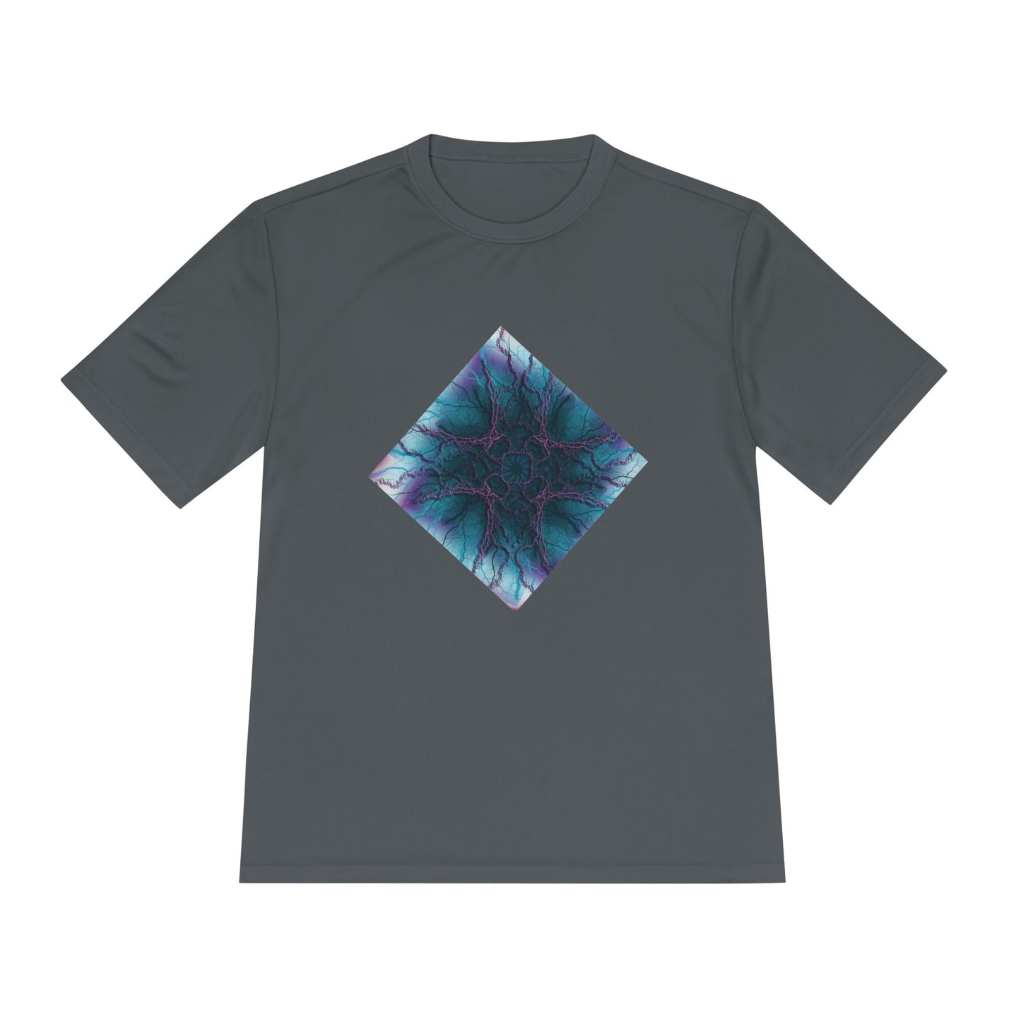 Mystic Bloom Teal & Purple Mandala Graphic Moisture-Wicking Tee