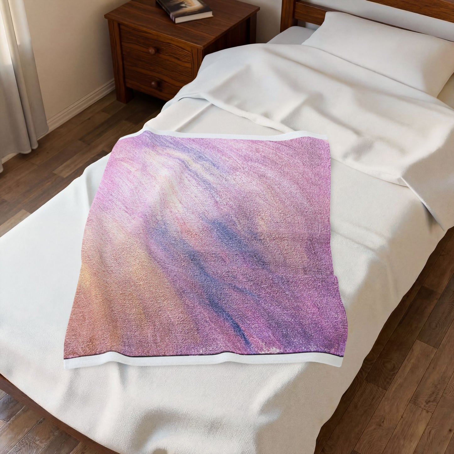 "Dreamwave Drift" Moody Abstract Velveteen Plush Blanket
