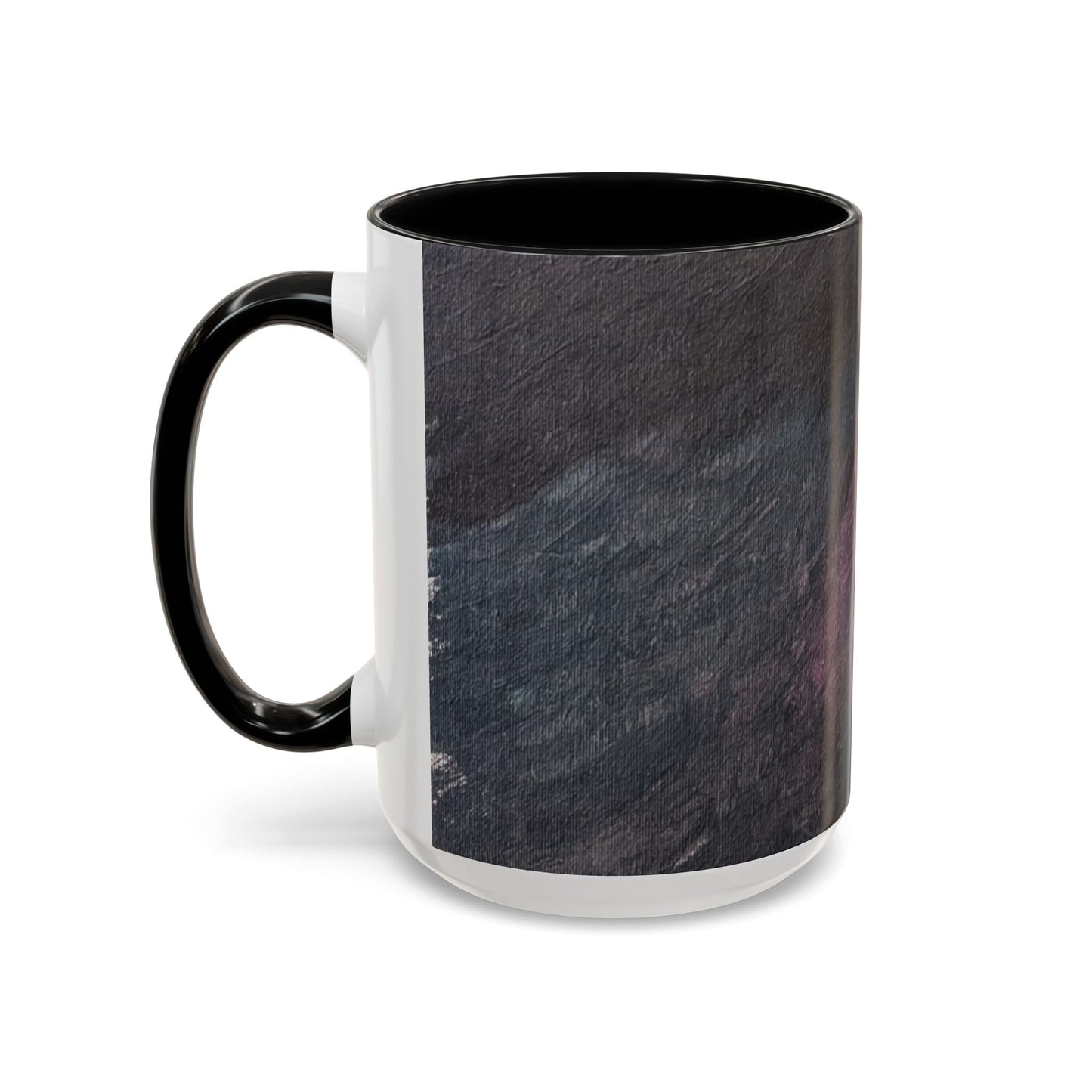 Abstract Dark Marble Art Coffee Mug — Ceramic Accent (11/15 oz)