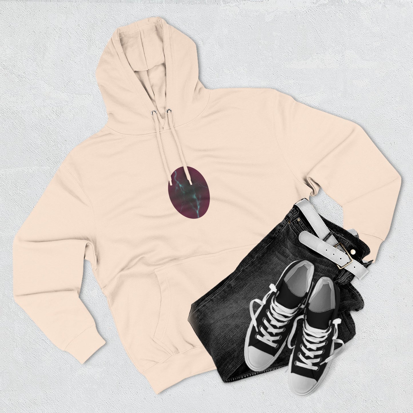 Cosmic Current – Dreamy Abstract Electric Flow Unisex Hoodie Sweatshirt