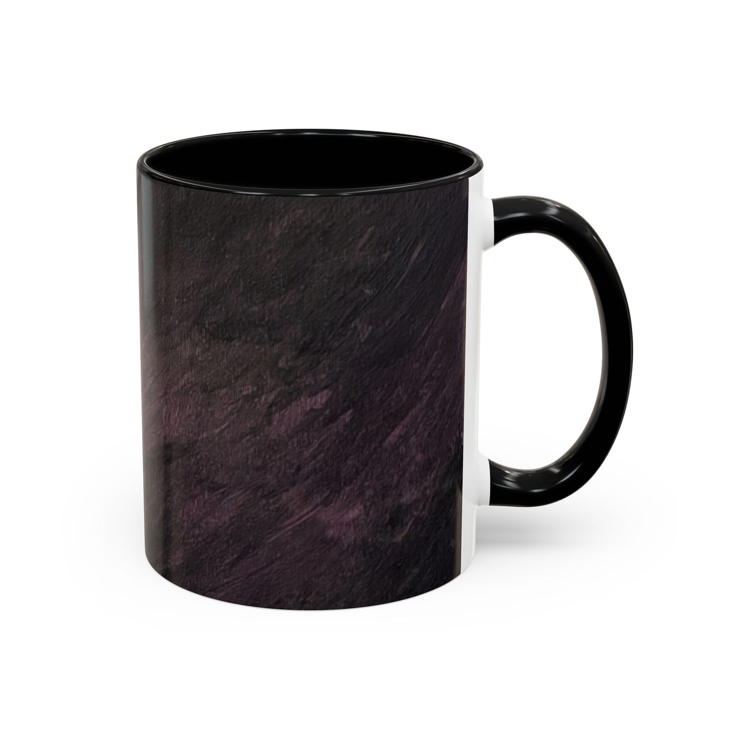 Abstract Dark Marble Art Coffee Mug — Ceramic Accent (11/15 oz)