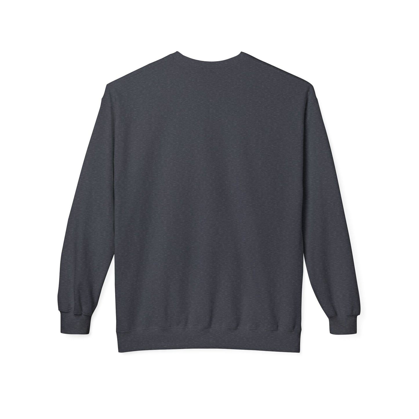 Cosmic Current Crewneck Sweatshirt — Minimal Dark Moon Oval Graphic