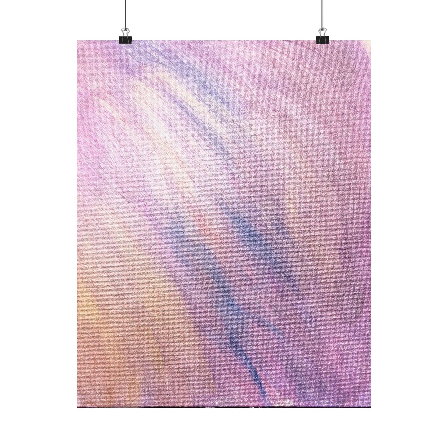 "Dreamwave Drift" Moody Abstract Art Matte Poster — Purple Pink Wall Art (Vertical)