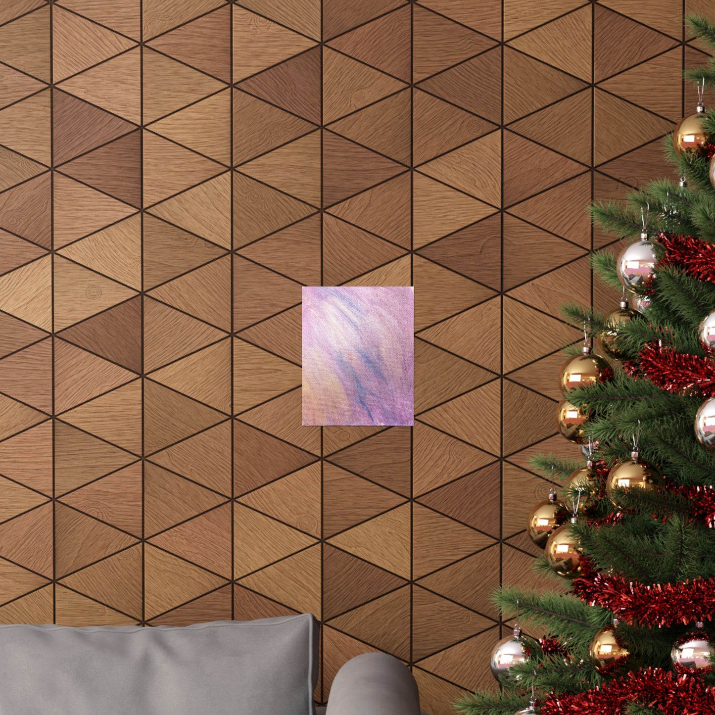 "Dreamwave Drift" Moody Abstract Art Matte Poster — Purple Pink Wall Art (Vertical)