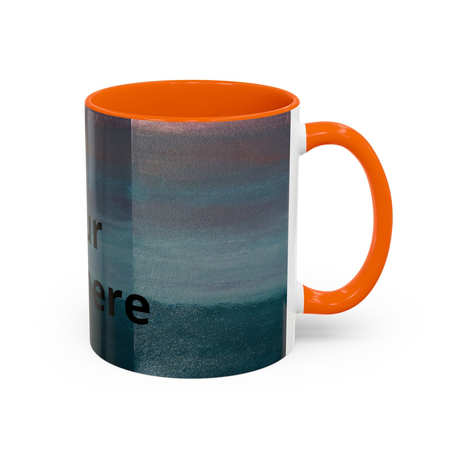 Personalized Accent Coffee Mug — Custom Wraparound Artwork (11/15oz)