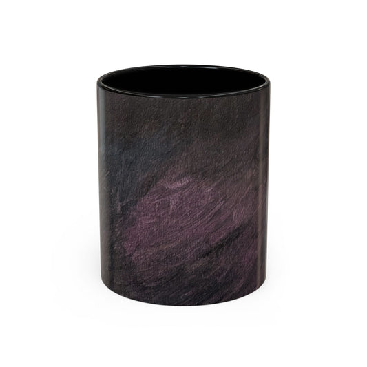 Abstract Dark Marble Art Coffee Mug — Ceramic Accent (11/15 oz)