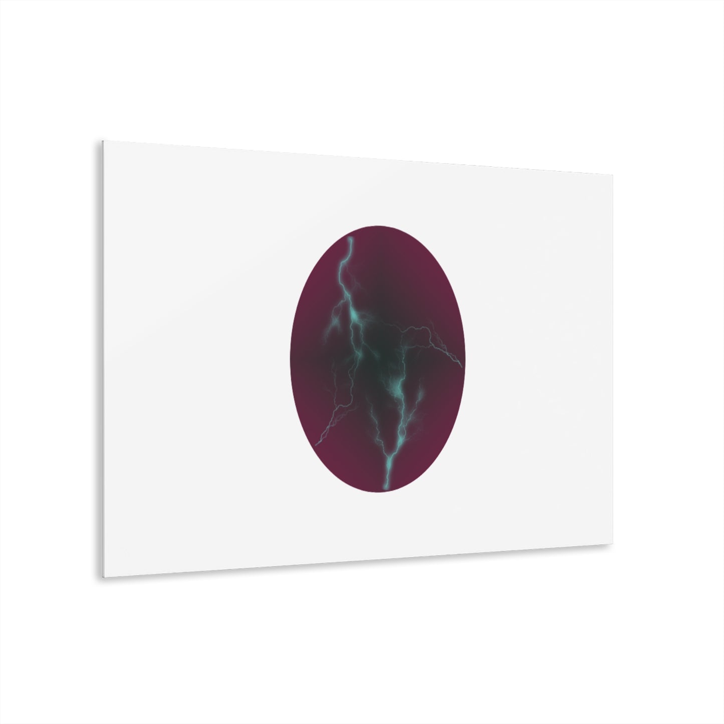 Cosmic Current Abstract Lightning Orb Acrylic Print — Modern Wall Art (French Cleat Hanging)