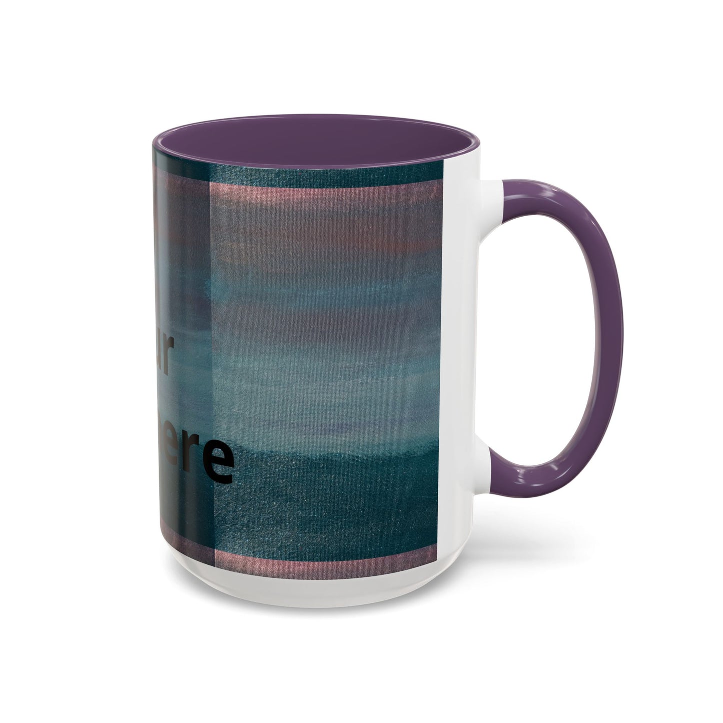 Personalized Accent Coffee Mug — Custom Wraparound Artwork (11/15oz)