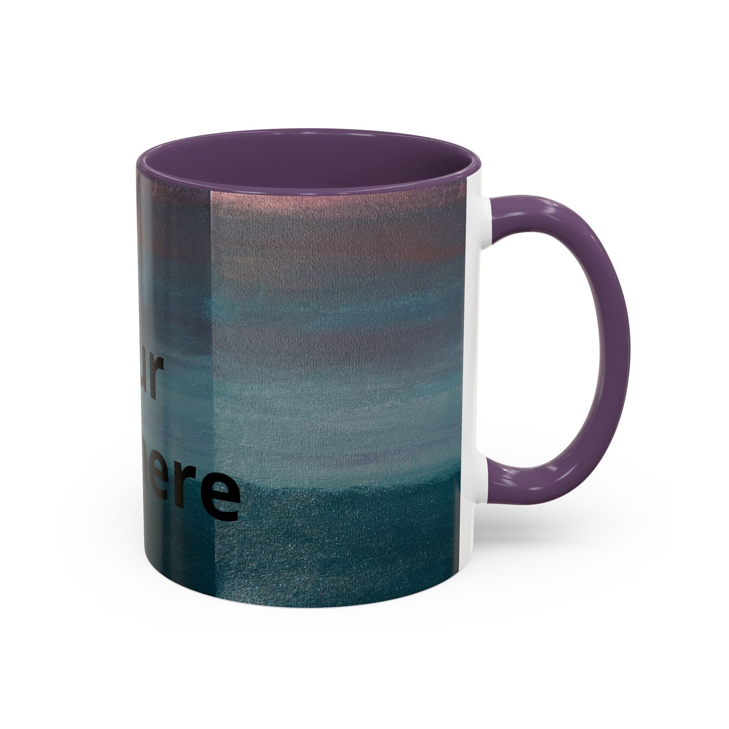 Personalized Accent Coffee Mug — Custom Wraparound Artwork (11/15oz)