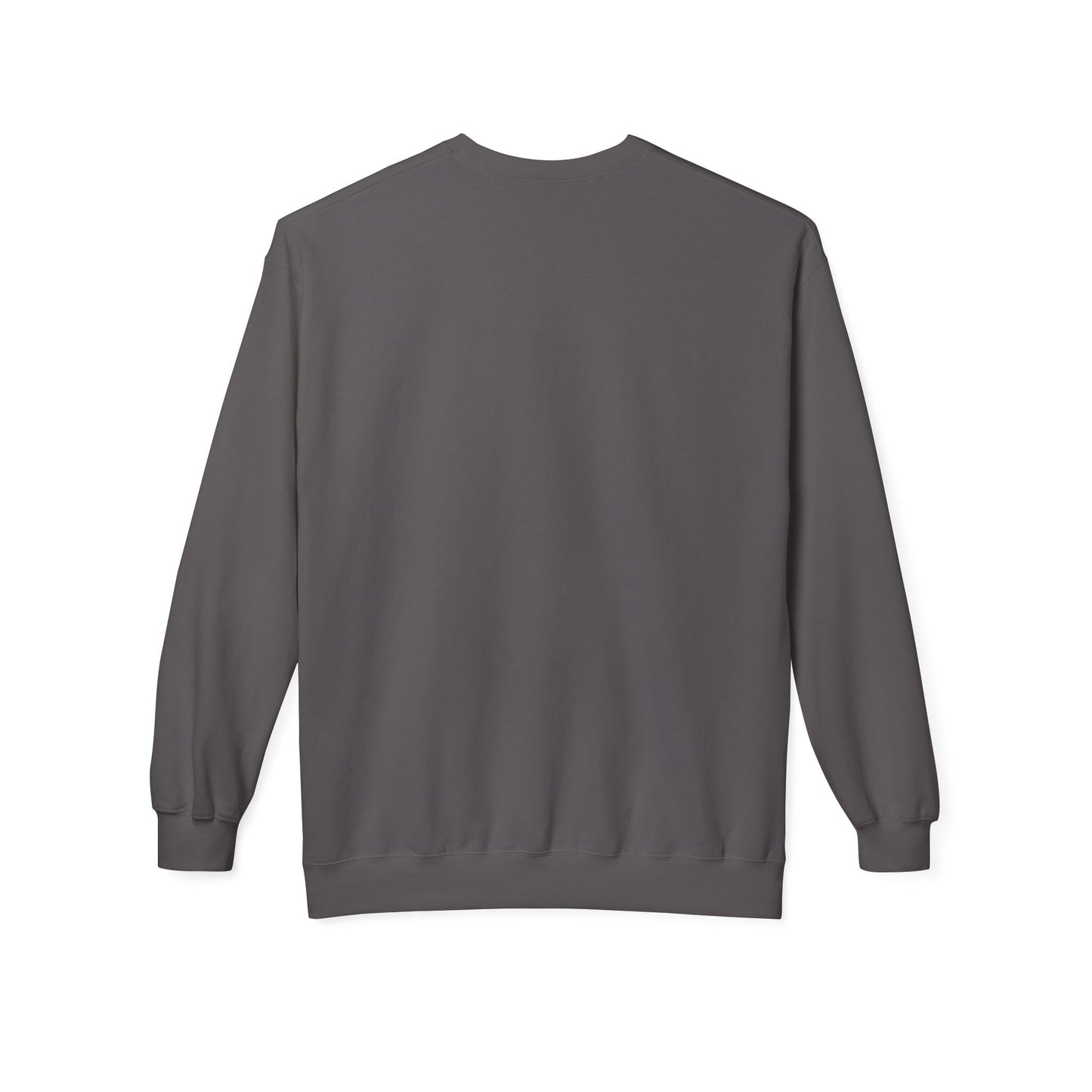 Cosmic Current Crewneck Sweatshirt — Minimal Dark Moon Oval Graphic