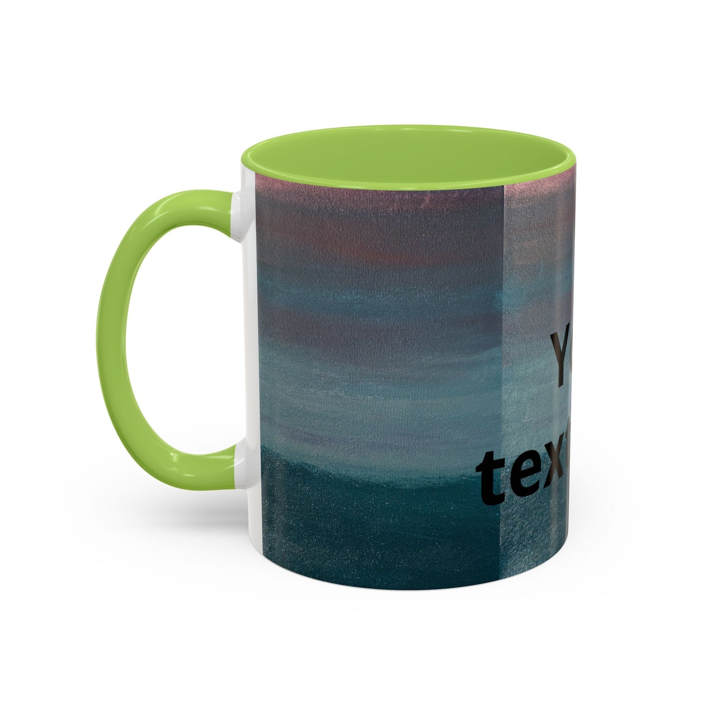 Personalized Accent Coffee Mug — Custom Wraparound Artwork (11/15oz)