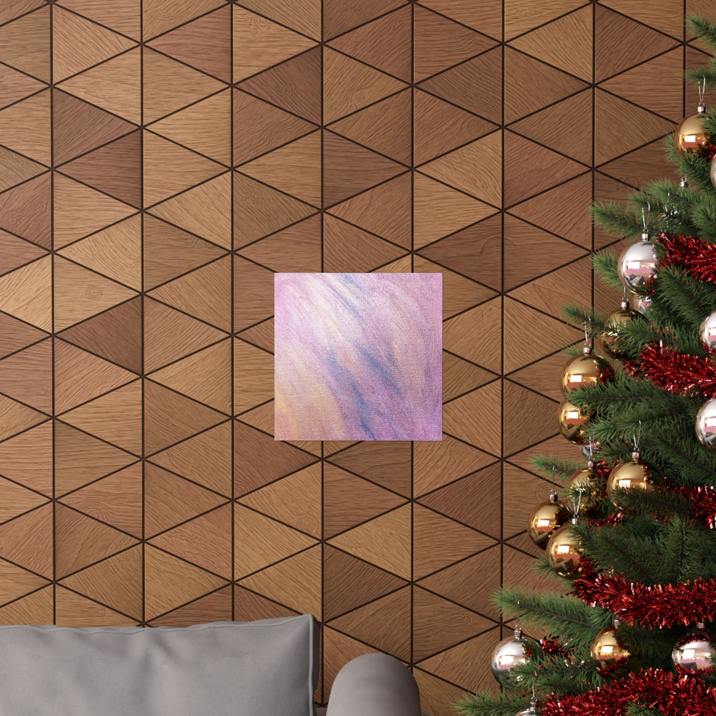 "Dreamwave Drift" Moody Abstract Art Matte Poster — Purple Pink Wall Art (Vertical)