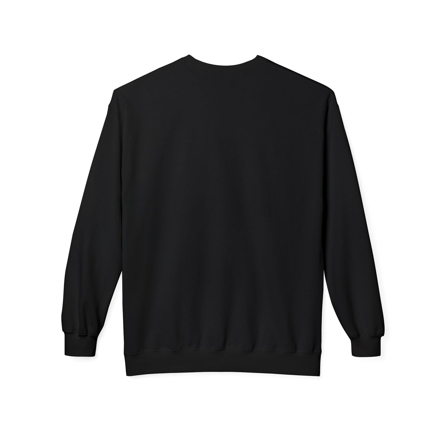 Cosmic Current Crewneck Sweatshirt — Minimal Dark Moon Oval Graphic
