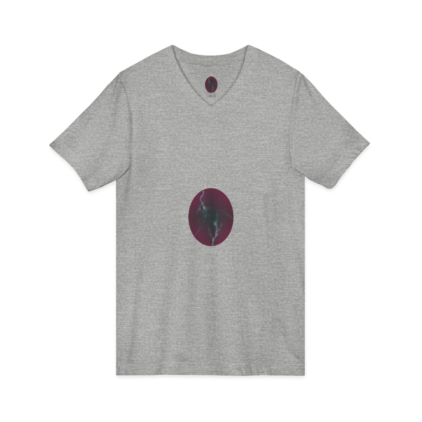 Cosmic Current – Dreamy Electric Magenta & Blue Abstract Women’s V-Neck T‑Shirt