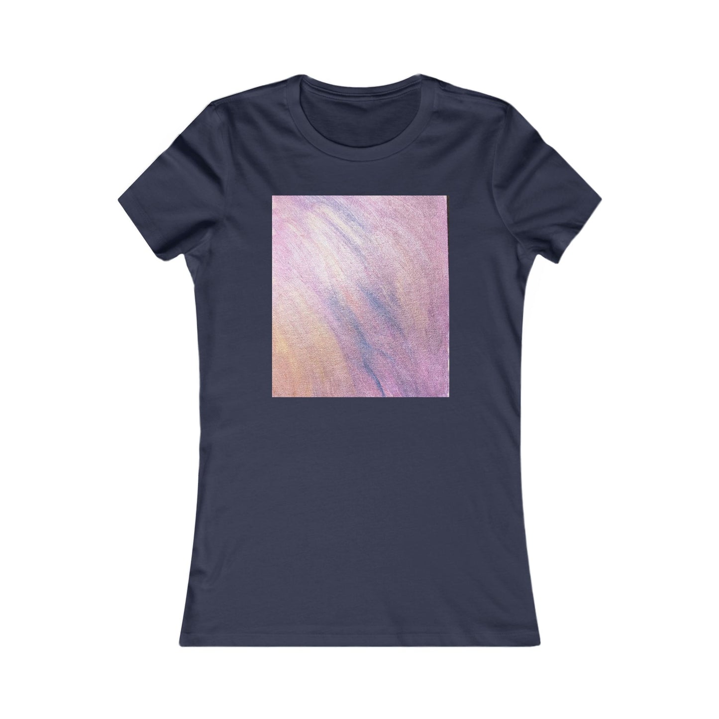 Women's "Dreamwave Drift"  — Pink Lavender Abstract Graphic T-Shirt