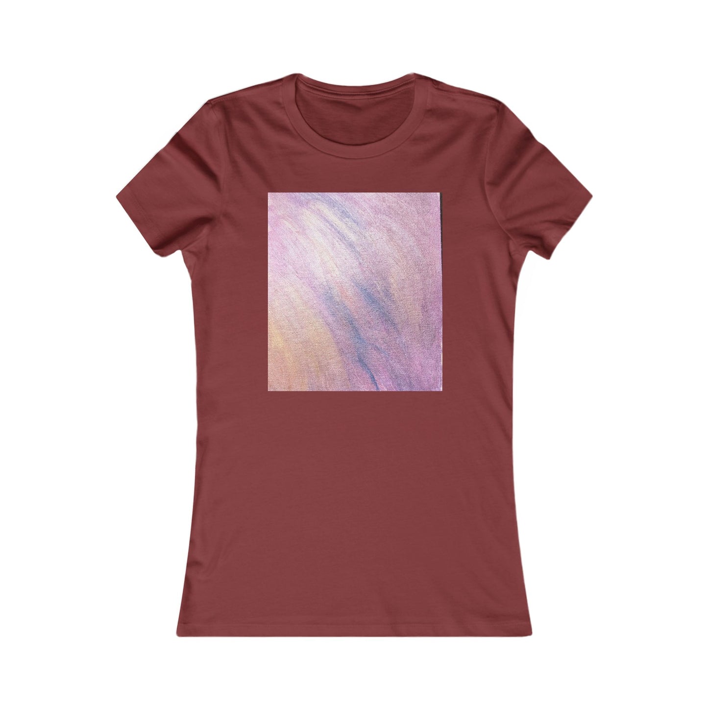 Women's "Dreamwave Drift"  — Pink Lavender Abstract Graphic T-Shirt