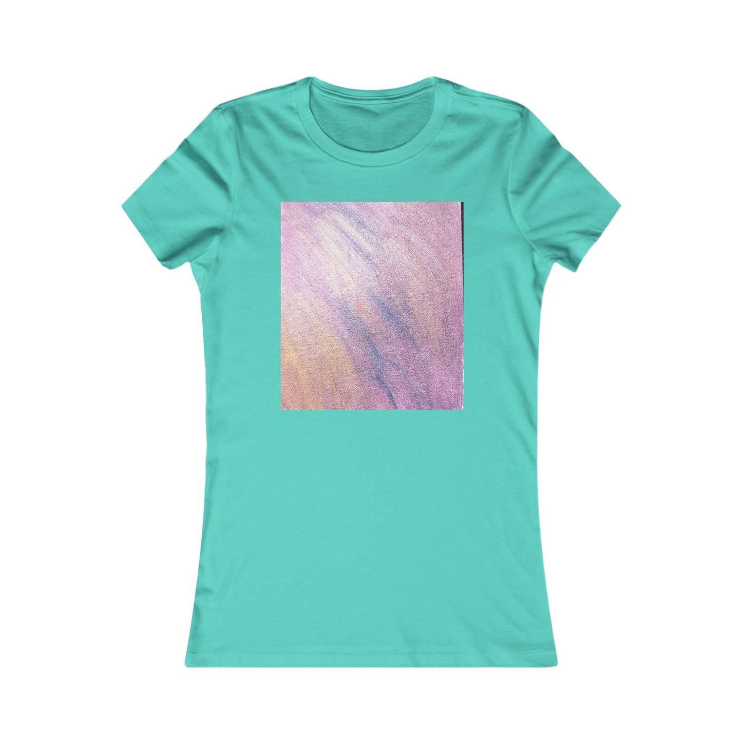 Women's "Dreamwave Drift"  — Pink Lavender Abstract Graphic T-Shirt