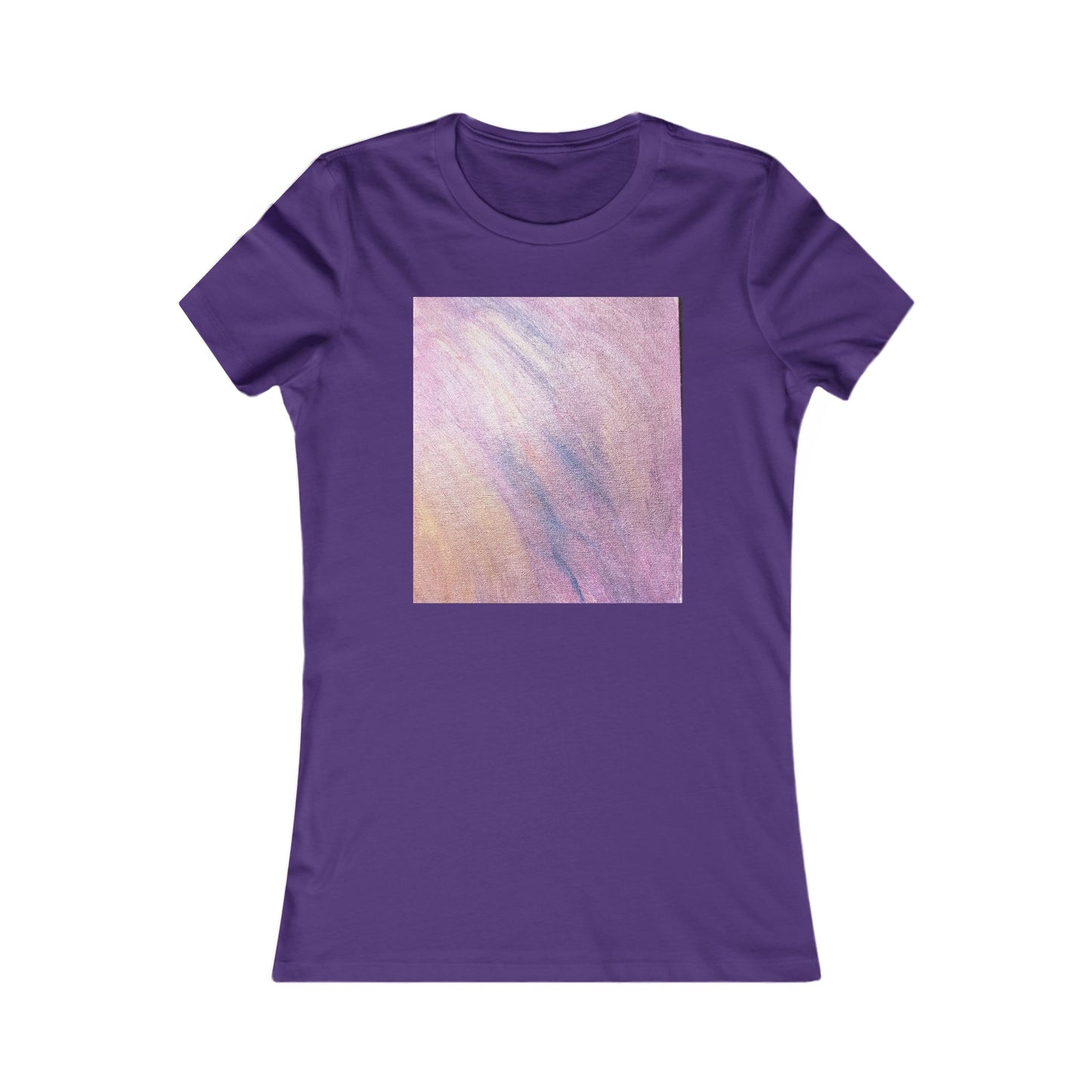 Women's "Dreamwave Drift"  — Pink Lavender Abstract Graphic T-Shirt